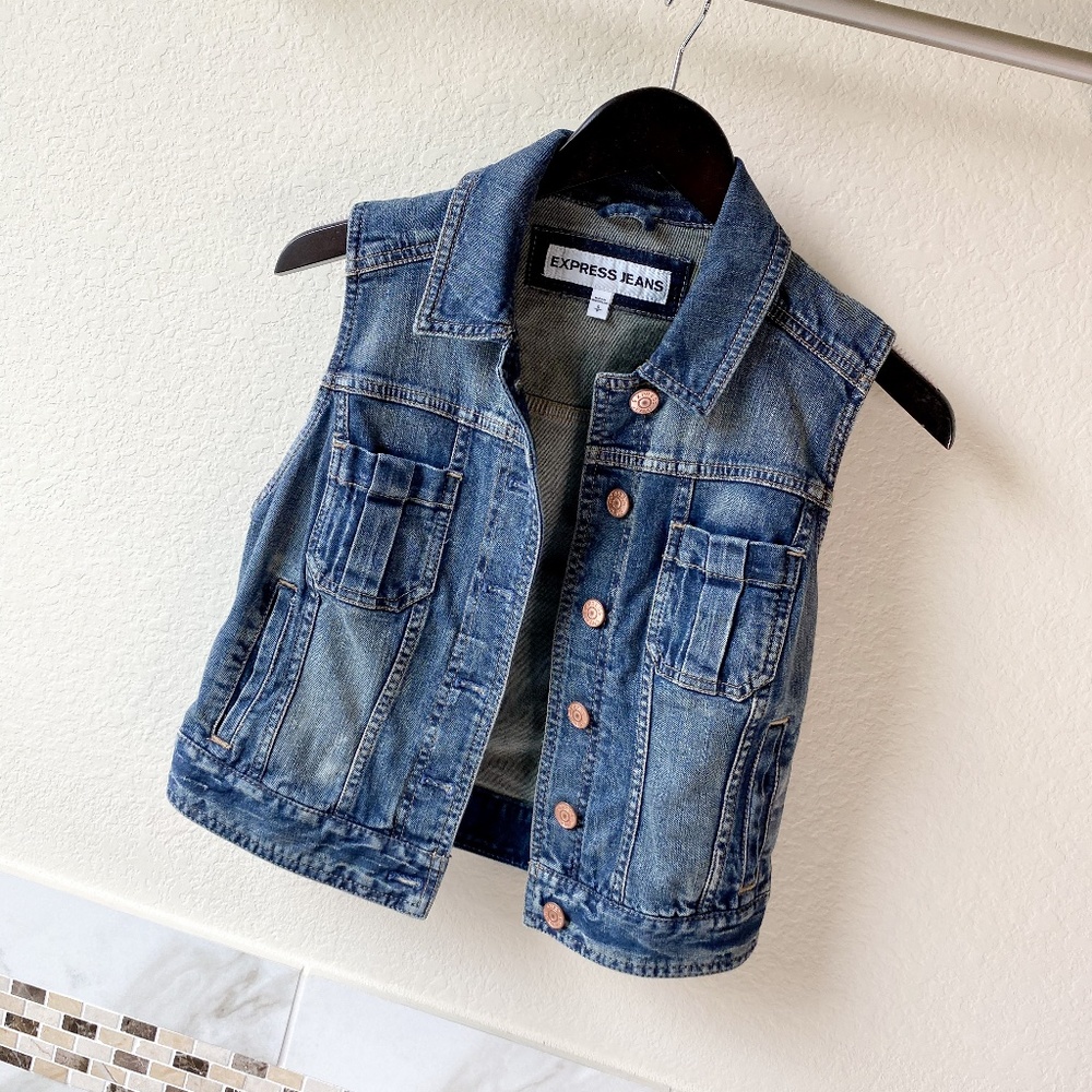 Express Denim Vest - Never Worn